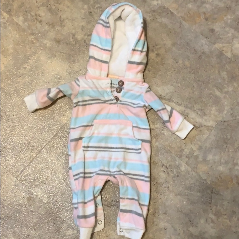Newborn girls fleece one piece